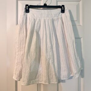 Liz Claiborne White Knee-Length A-Line Skirt